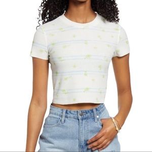 BP. Daisy blue striped crop top size 1X NWT